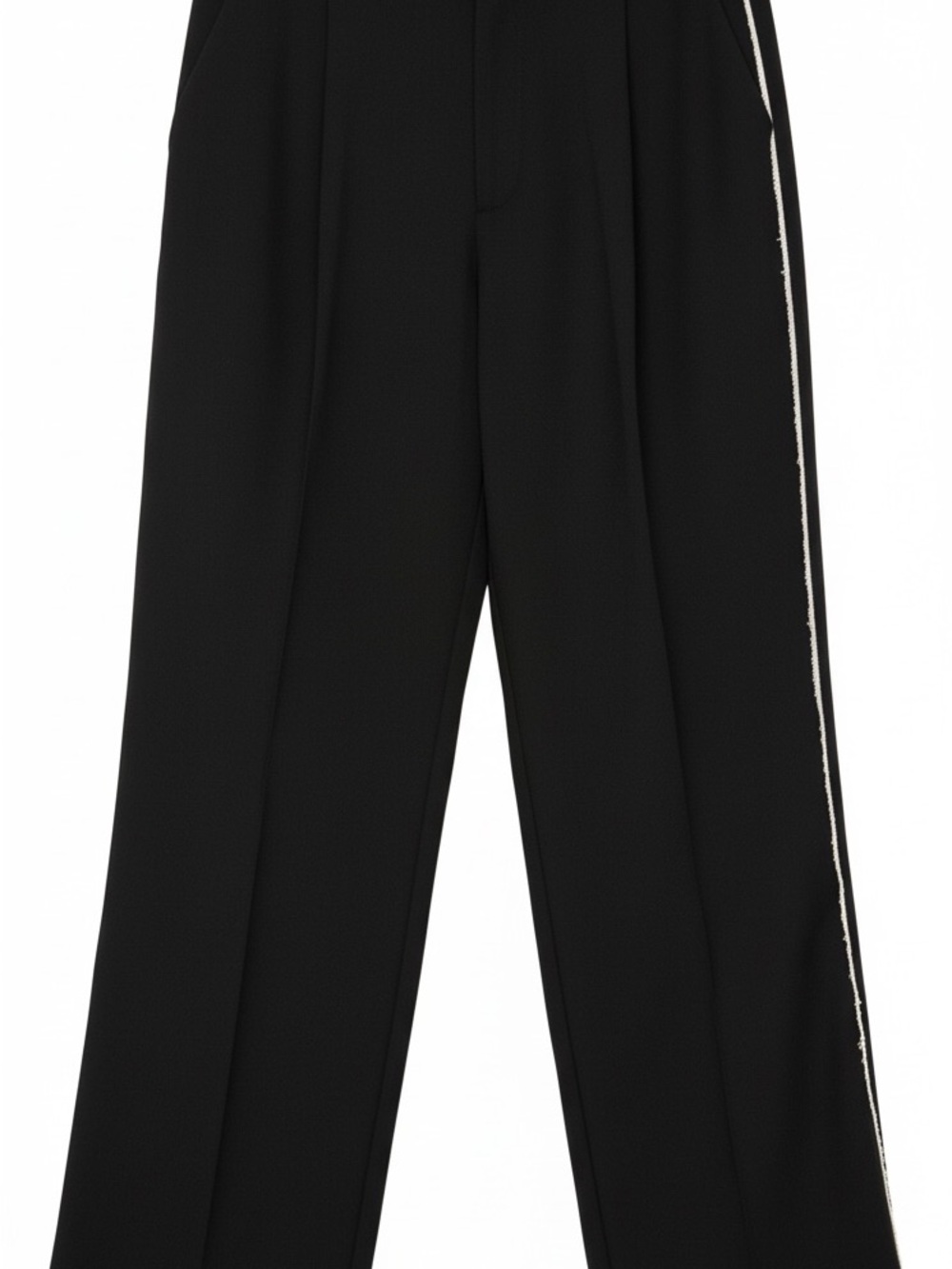 Zara Black Trousers with White Side Stripe